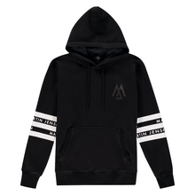 Load image into Gallery viewer, WORLD COLLECTION BLACK LOGO HOODIE

